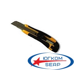 Нож усиленный с отломным лезвием HT-Tools (18-003)18 мм прорезиненная ручка  - 22570