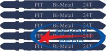 Полотно для электролобзика по металлу,европ.хвост. Bi-metal 24T (5шт) (41120)