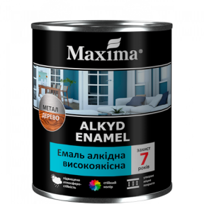 Емаль алкідна високоякісна Maxima чорний матовий 0,7 кг