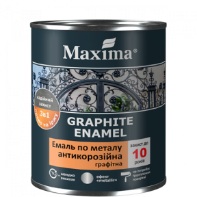 Емаль антикорозійна по металу 3в1, графітна Maxima шоколадний  2,3 кг