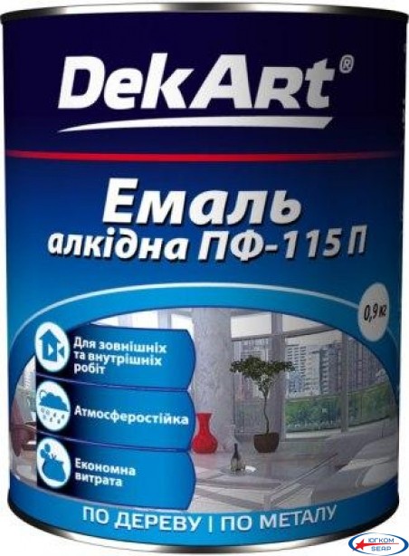 Краска ПФ-115 Декарт ярко-голубая - 0,9кг