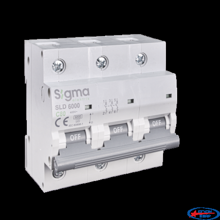 Автоматичний вимикач PRO SIGMA 6кА, 3Р, 125А 