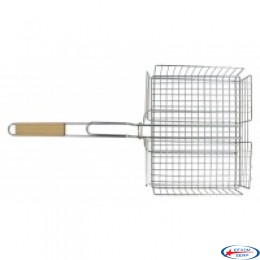 Решетка-гриль корзина 25х31 см, с дер. руч., 56 см (73-505)